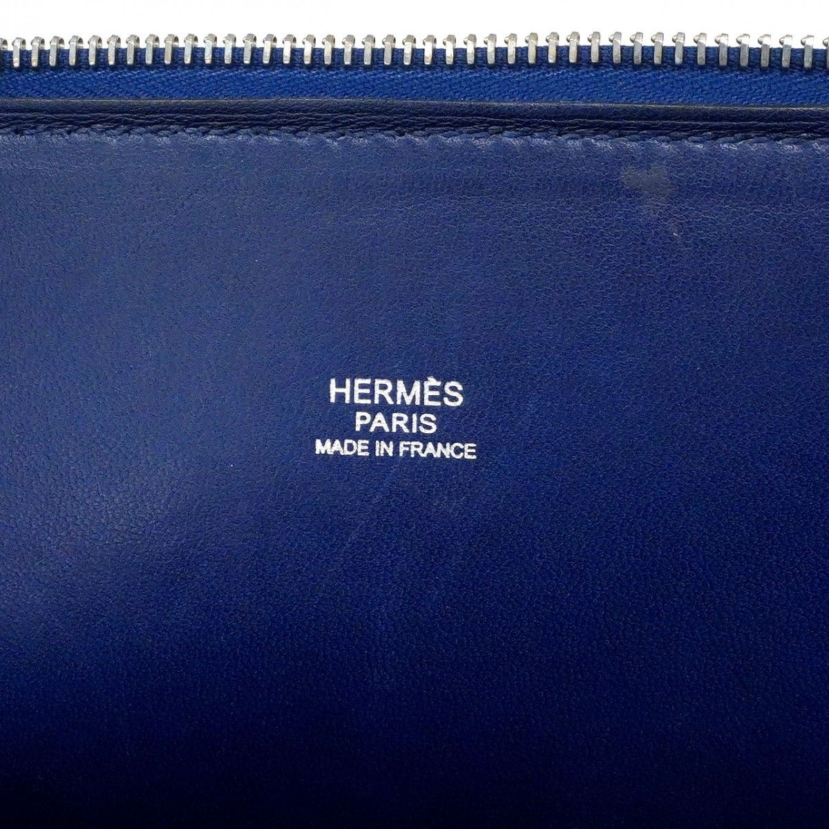 Hermes Handbag Bolide 31 Box Calf Blue Domalt Silver — view 5