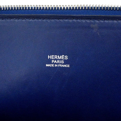 Hermes Handbag Bolide 31 Box Calf Blue Domalt Silver — view 5