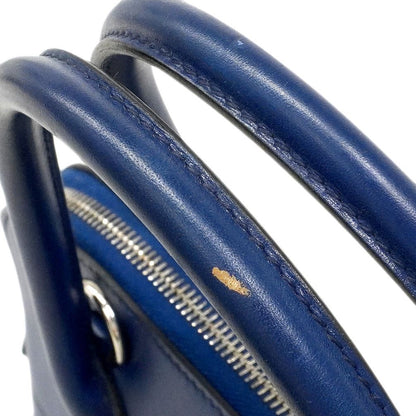 Hermes Handbag Bolide 31 Box Calf Blue Domalt Silver — view 8