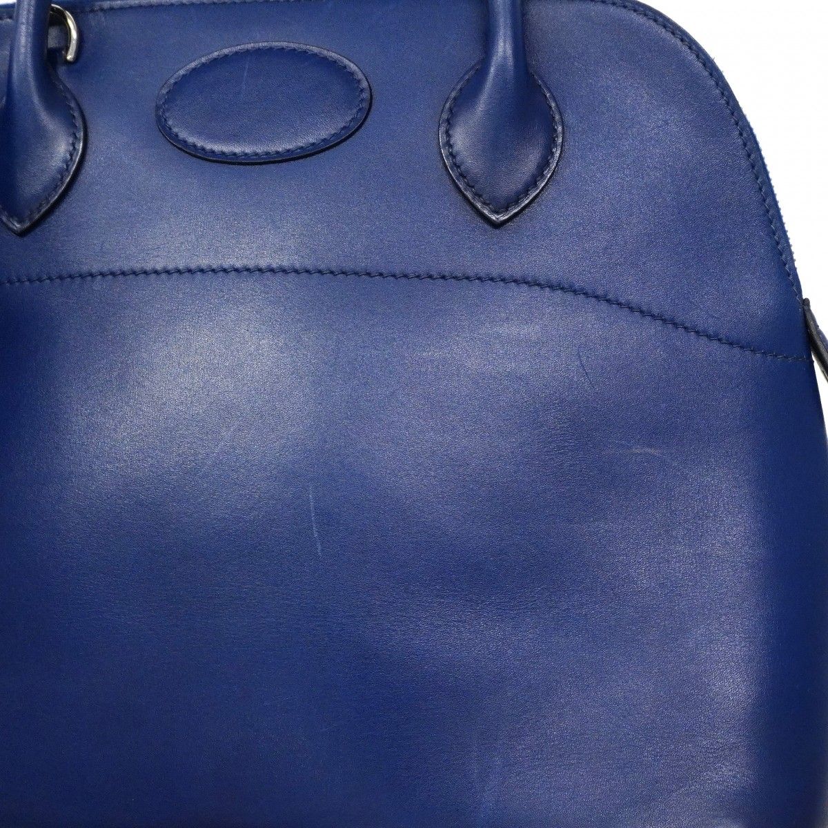 Hermes Handbag Bolide 31 Box Calf Blue Domalt Silver — view 9