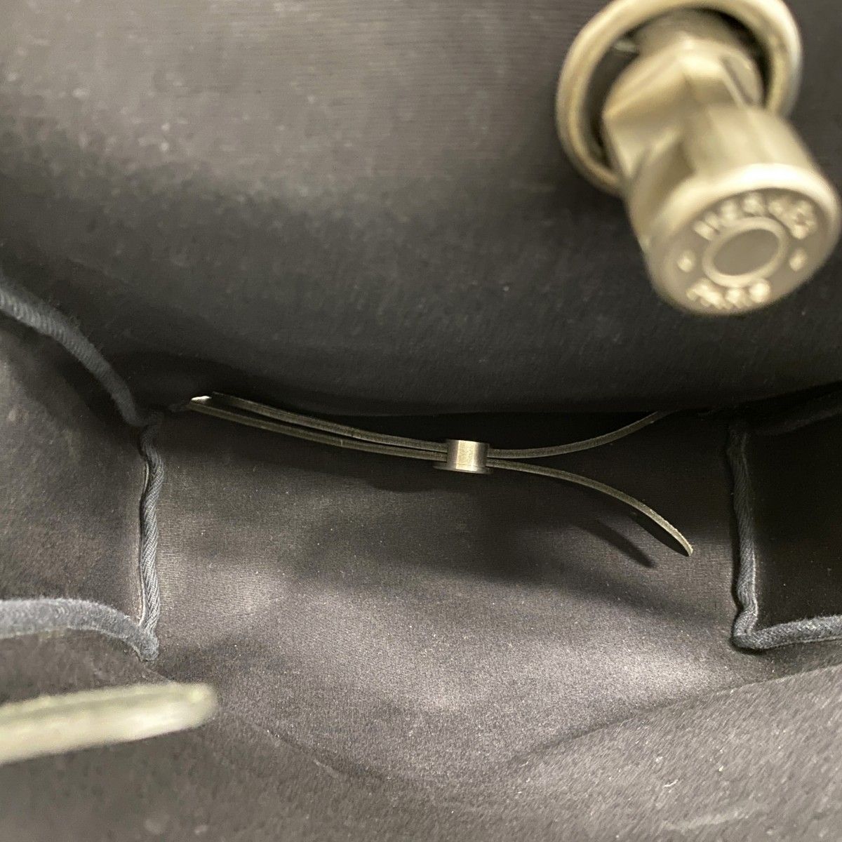 Hermes Backpack Herbag a Dos MM Toile Officier Black Silver — view 4