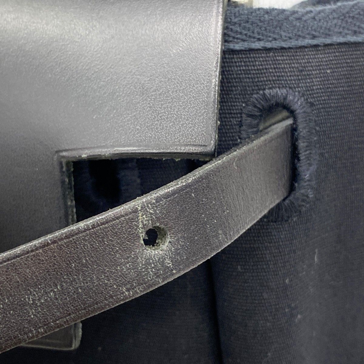 Hermes Backpack Herbag a Dos MM Toile Officier Black Silver — view 8