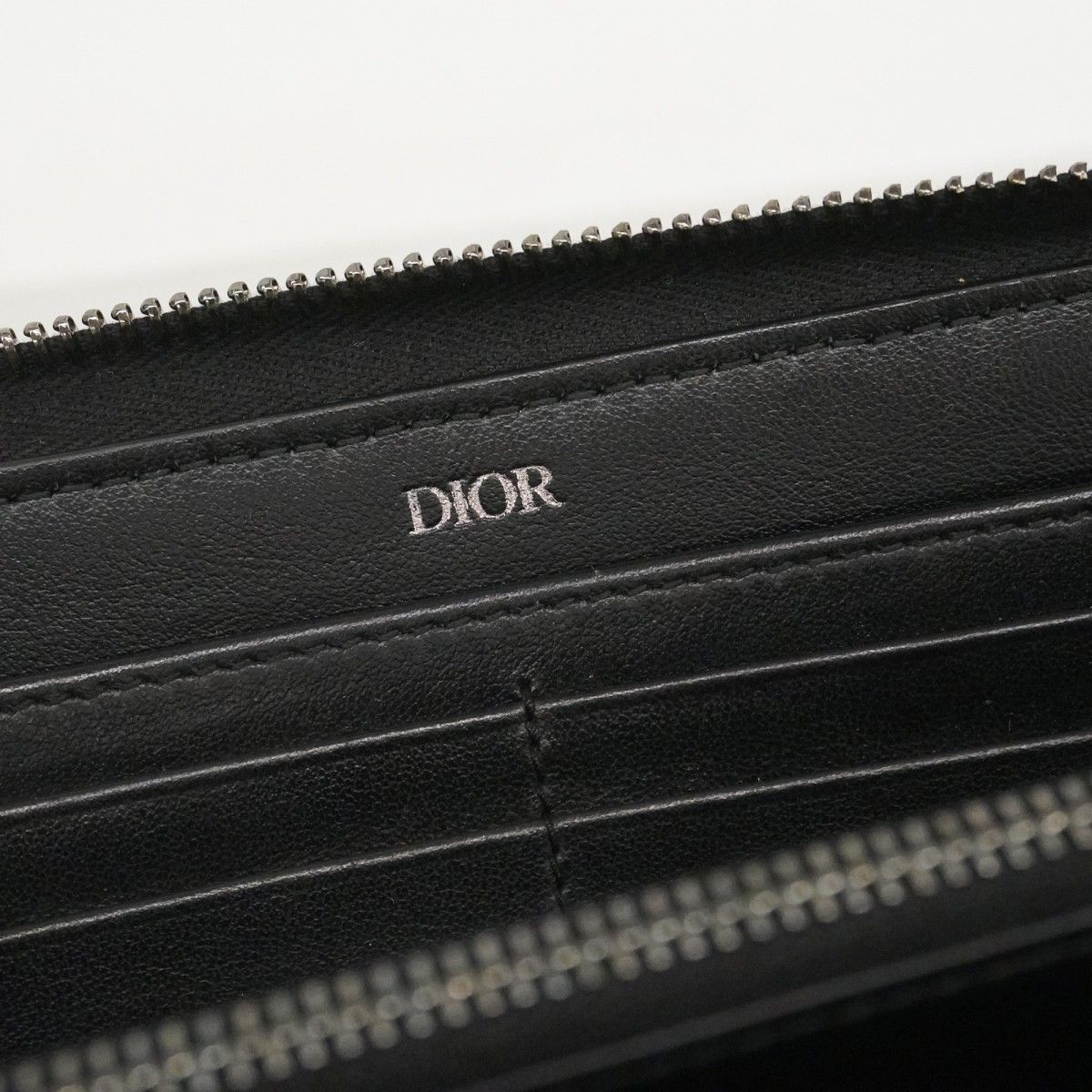 Dior Wallet Oak Canvas Navy Silver — view 4