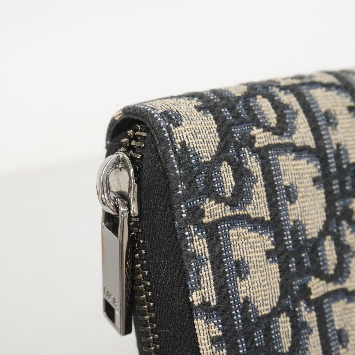 Dior Wallet Oak Canvas Navy Silver — view 6