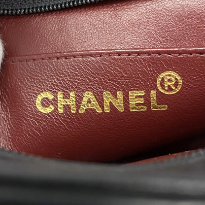 Chanel Shoulder Bag Stitch Lambskin Black Gold — view 5