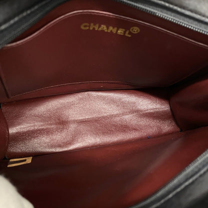 Chanel Shoulder Bag Stitch Lambskin Black Gold — view 4