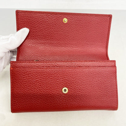 Gucci Wallet GG Marmont Leather Red Gold — view 9