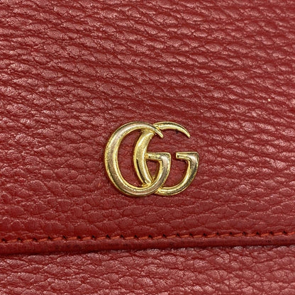 Gucci Wallet GG Marmont Leather Red Gold — view 7