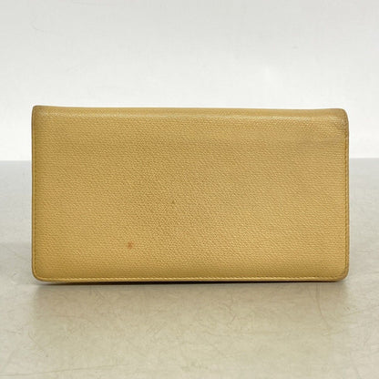Chanel Wallet Coco Button Leather Beige Gold — view 8