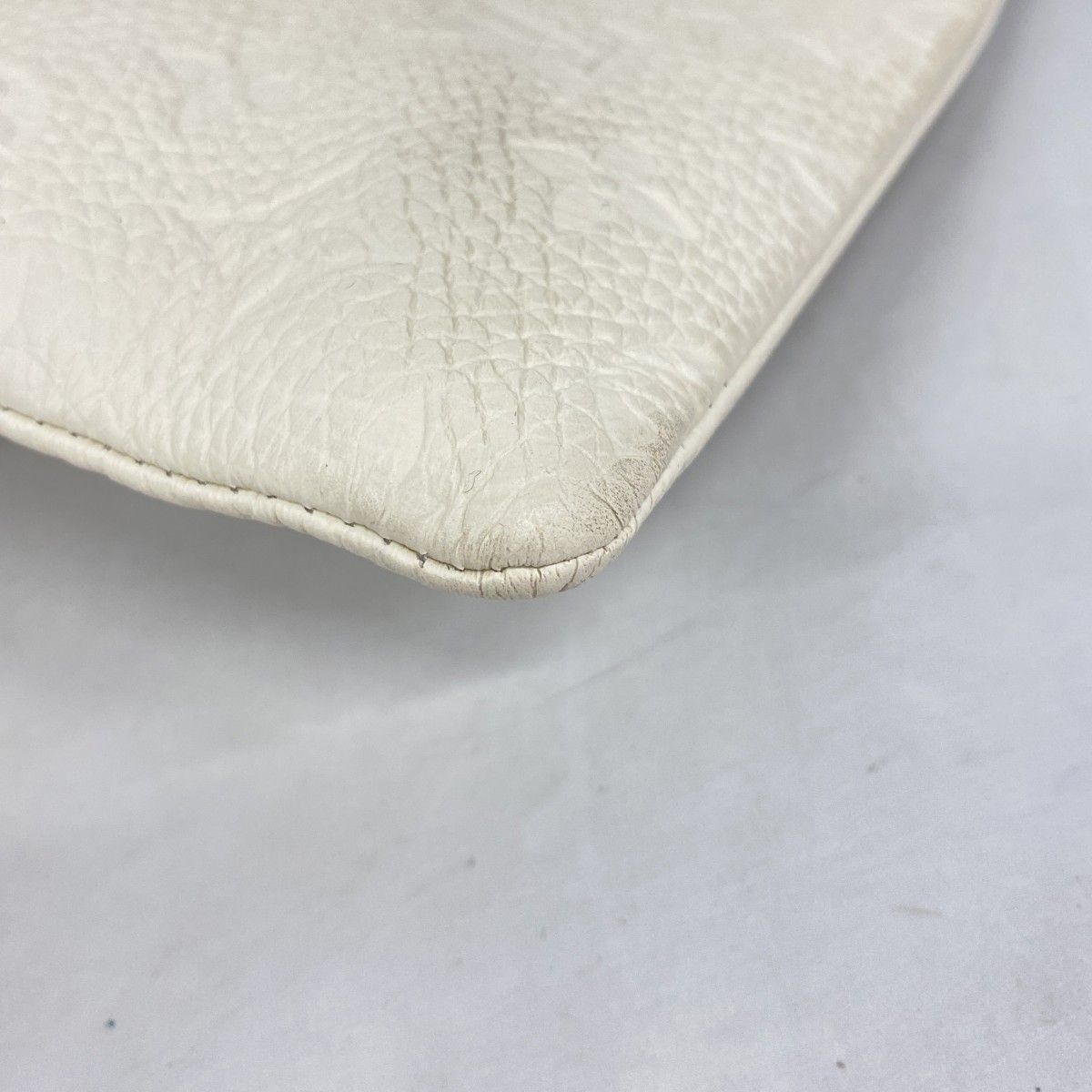 Louis Vuitton Clutch Monogram Taurillon Pochette Virgil Abloh Blanc — view 7