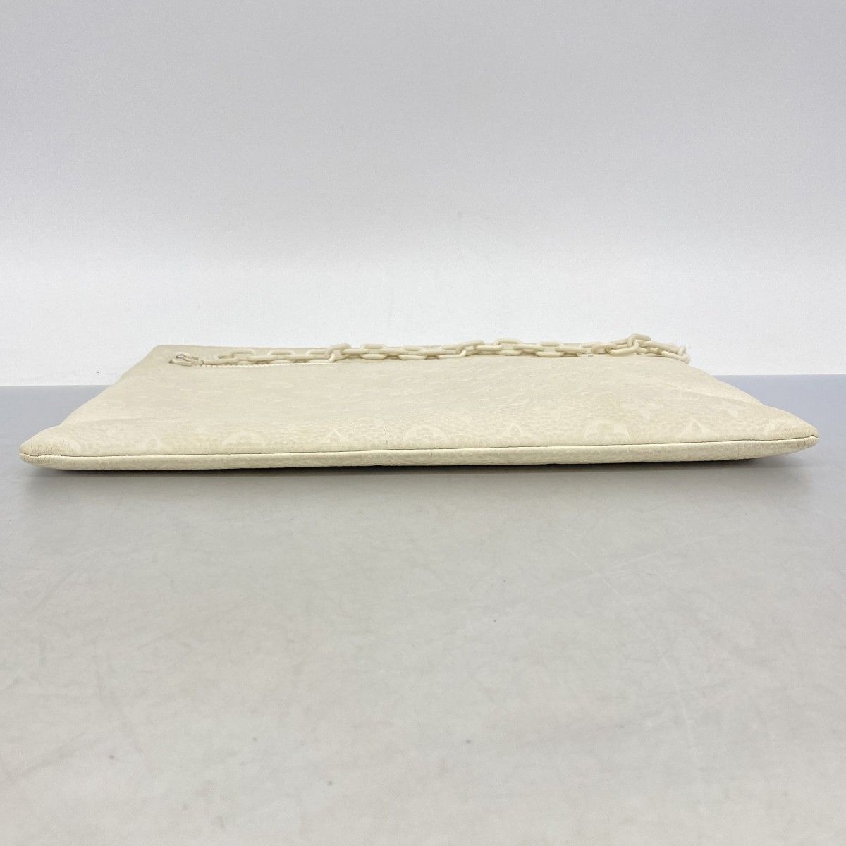 Louis Vuitton Clutch Monogram Taurillon Pochette Virgil Abloh Blanc — view 3