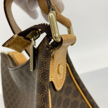 Celine Shoulder Bag Macadam Brown Gold — view 6