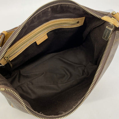 Celine Shoulder Bag Macadam Brown Gold — view 4