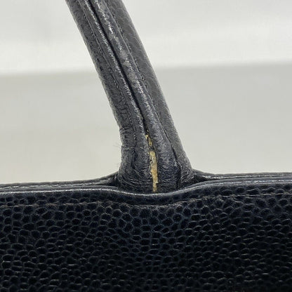 Chanel Tote Medallion Caviar Leather Black Gold — view 7