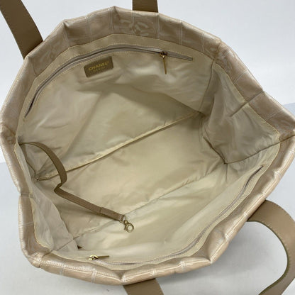 Chanel Tote New Travel Nylon Beige Gold — view 4