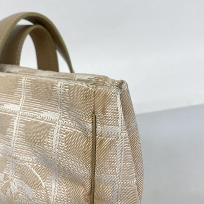 Chanel Tote New Travel Nylon Beige Gold — view 7