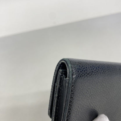 Chanel Card Case Caviar Leather Black Silver — view 6