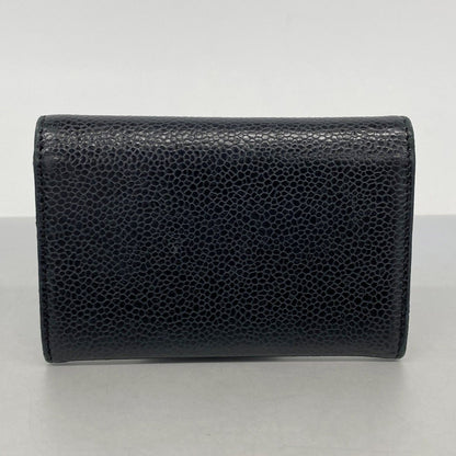 Chanel Card Case Caviar Leather Black Silver — view 9