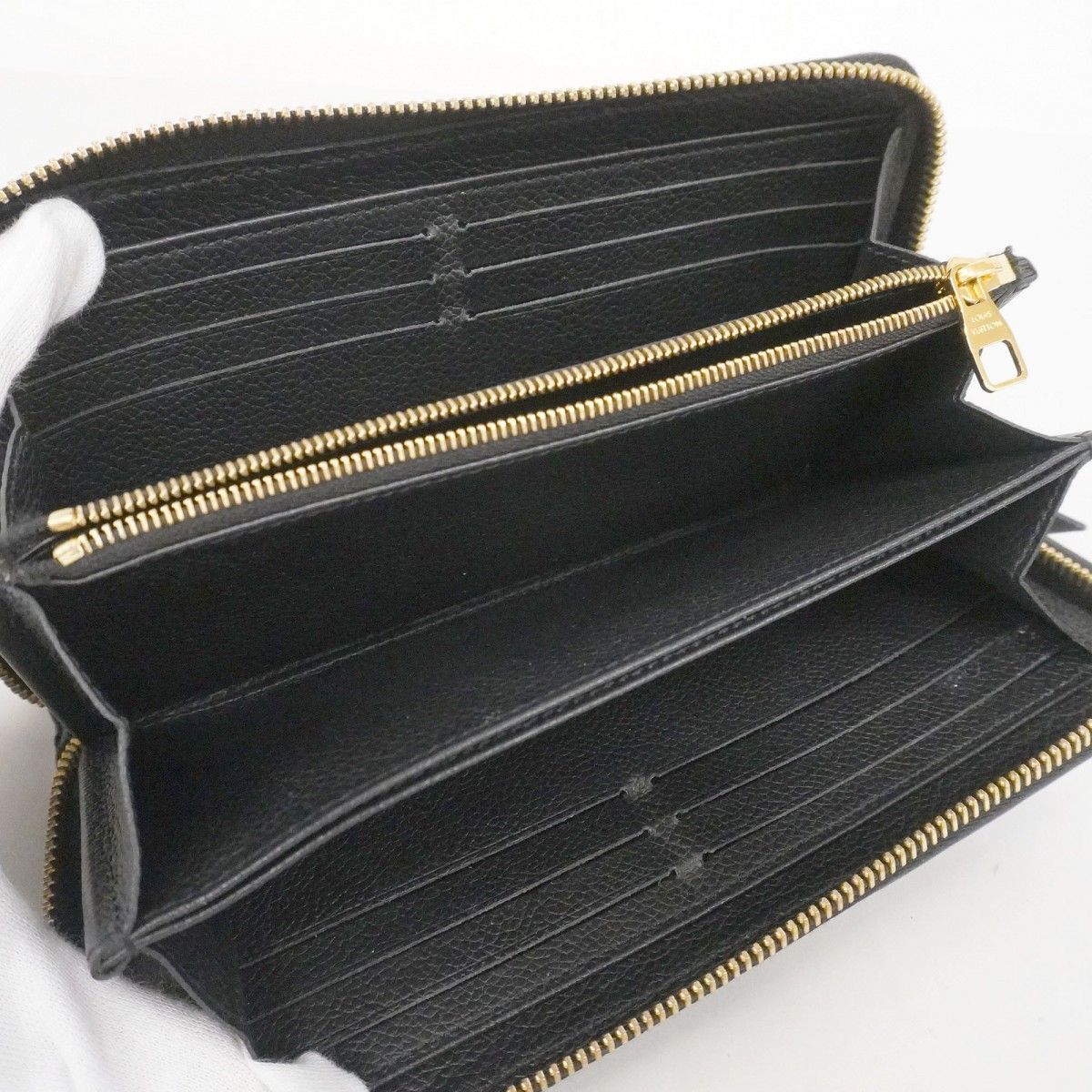 Louis Vuitton Wallet Monogram Empreinte Zippy Noir — view 3
