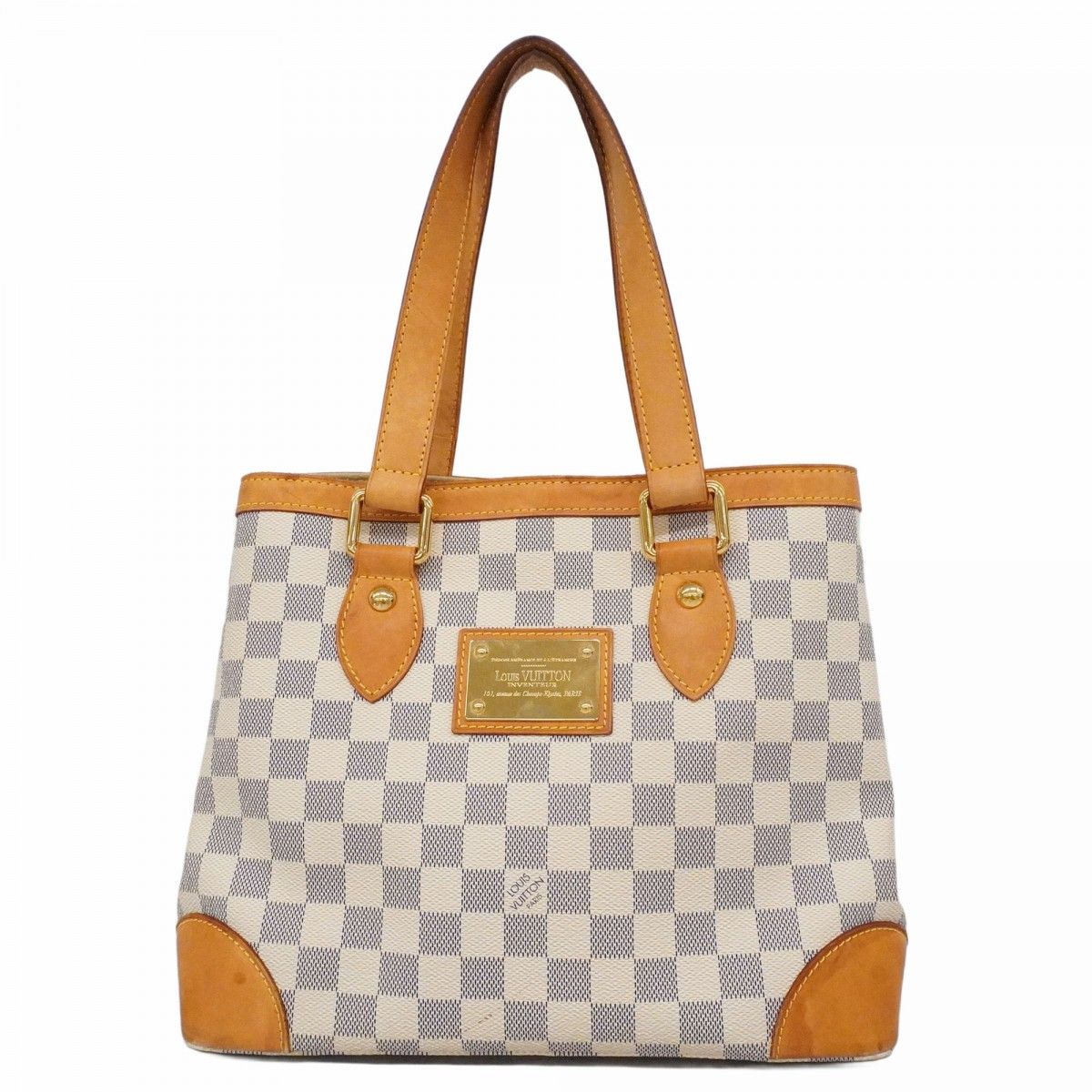 Louis Vuitton Tote Damier Azur Hampstead PM White