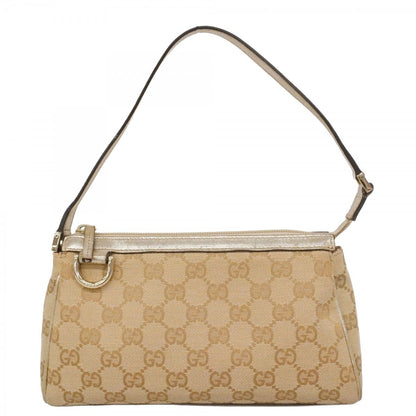 Gucci Handbag GG Canvas Beige Gold Champagne