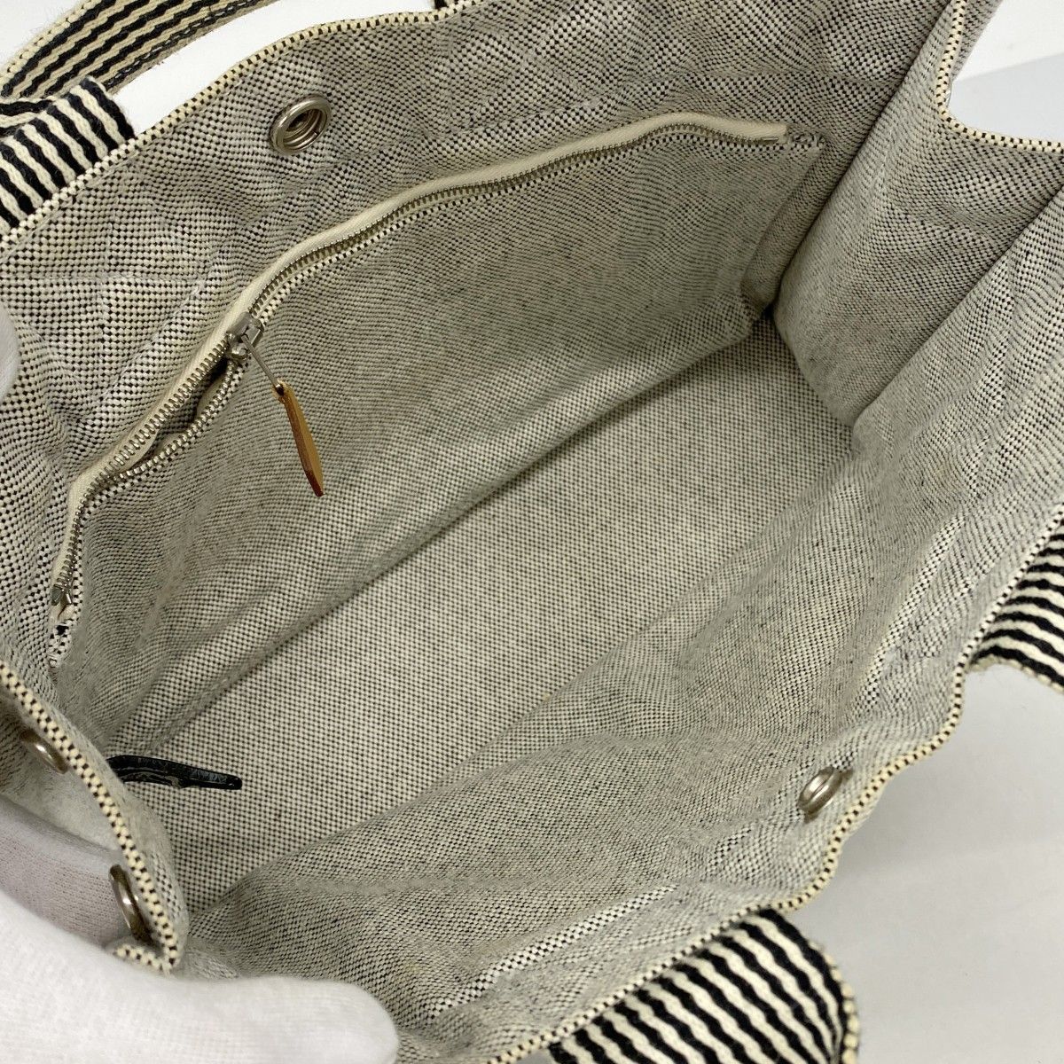 Hermes Tote Fourre Tout PM Canvas Gray Silver — view 4