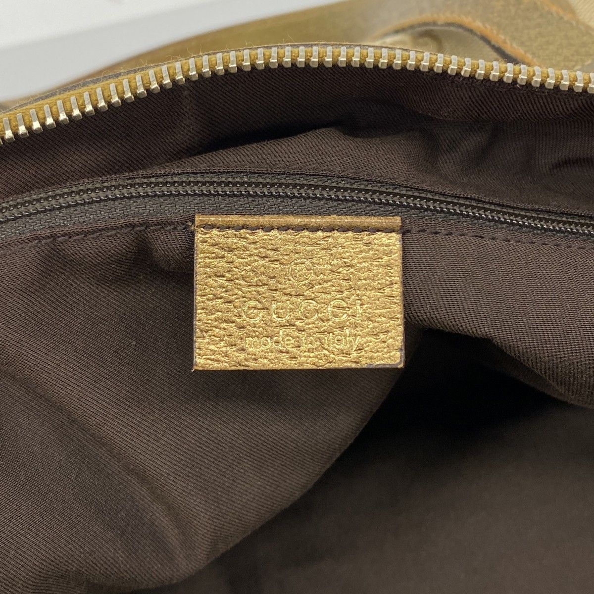 Gucci Handbag GG Canvas Beige Gold Champagne — view 5