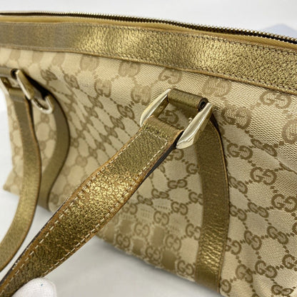 Gucci Handbag GG Canvas Beige Gold Champagne — view 7