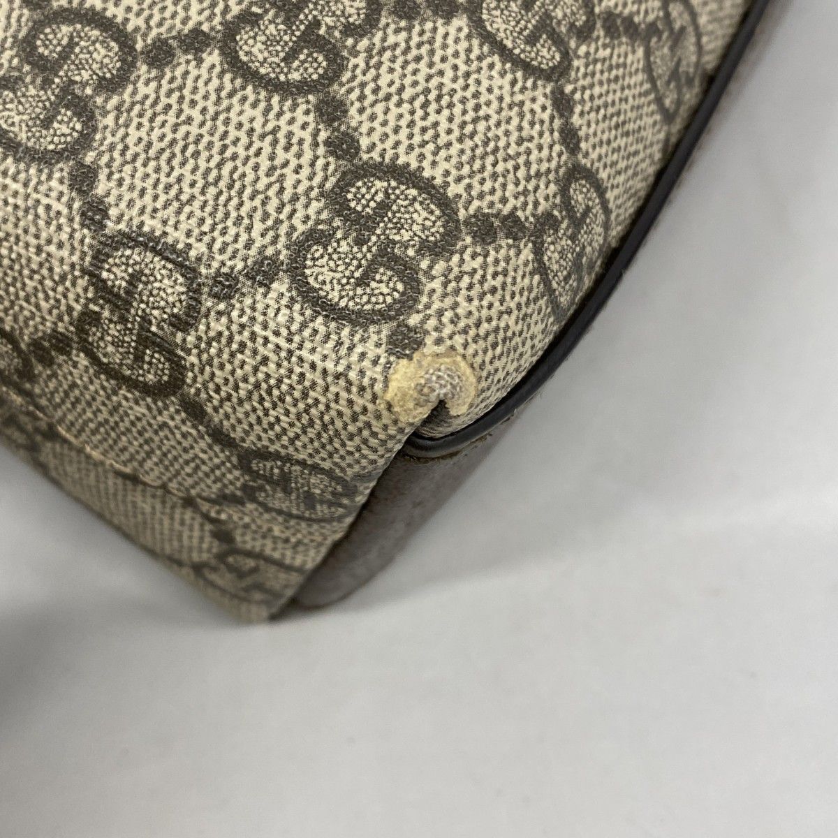Gucci Shoulder Bag Ophidia Leather Brown Gold — view 6