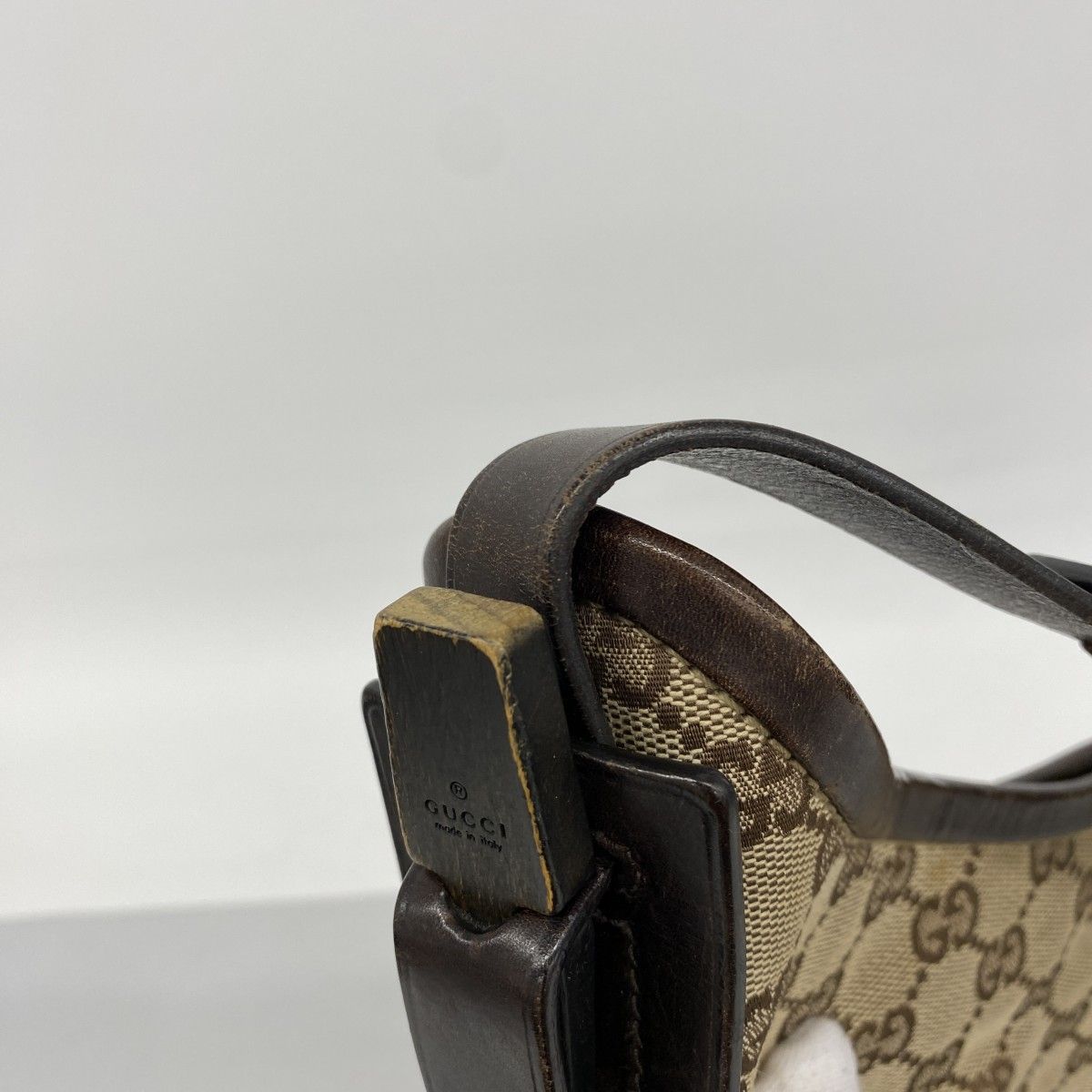 Gucci Shoulder Bag GG Canvas Beige Brown Silver — view 7