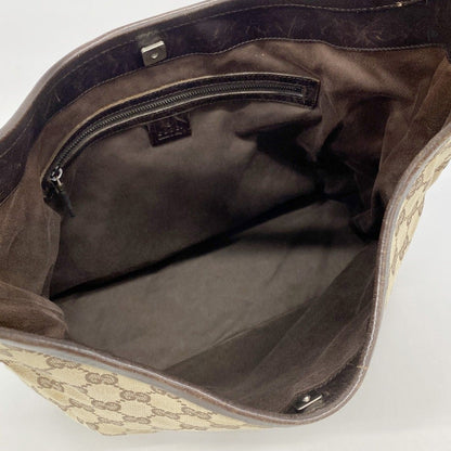 Gucci Shoulder Bag GG Canvas Beige Brown Silver — view 4
