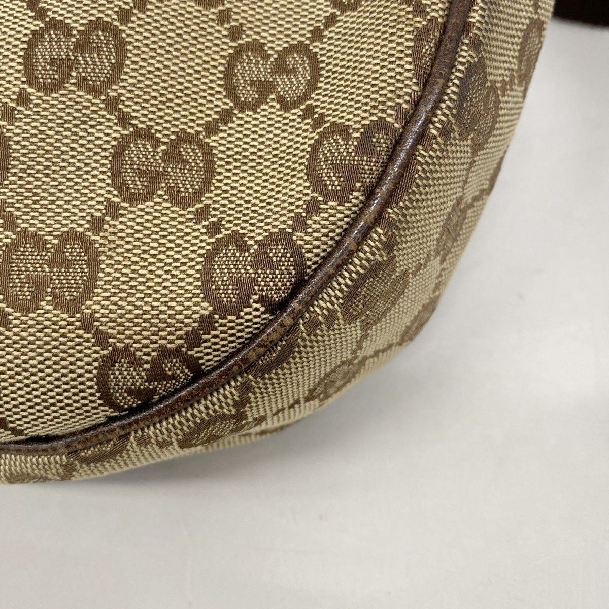 Gucci Shoulder Bag GG Canvas Beige Brown Silver — view 6