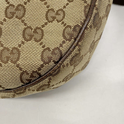 Gucci Shoulder Bag GG Canvas Beige Brown Silver — view 6