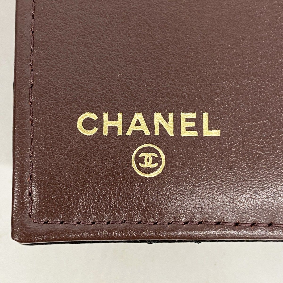 Chanel Trifold Wallet Quilted Caviar Leather Black Gold — view 4