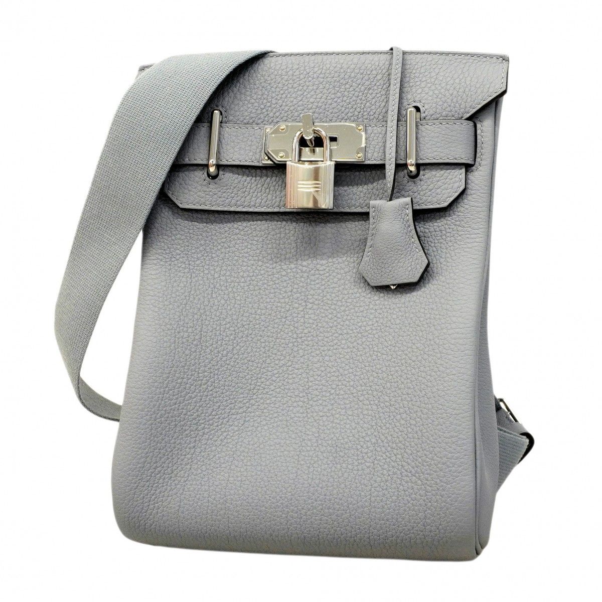 Hermes Shoulder Bag Hac a Dos PM Togo Gris Perle Silver