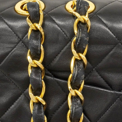 Chanel Shoulder Bag Big Quilted Lambskin Black Gold — view 7