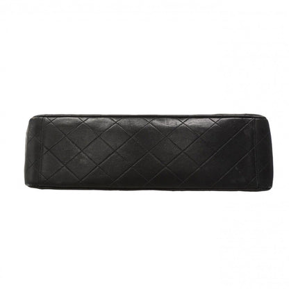 Chanel Shoulder Bag Big Quilted Lambskin Black Gold — view 3