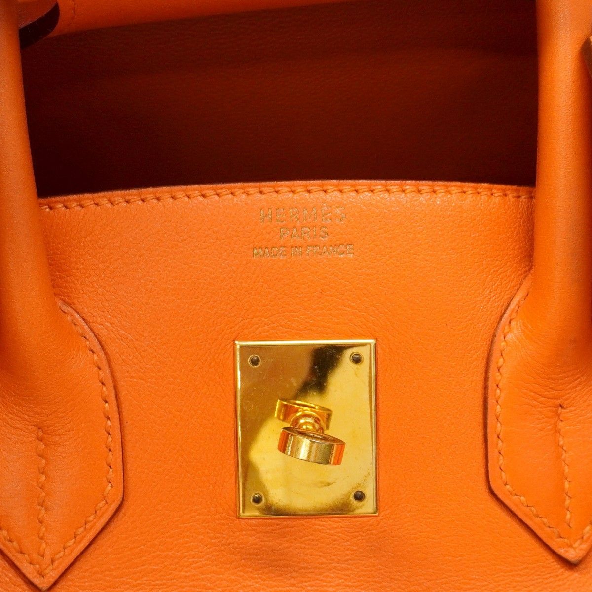 Hermes Handbag Birkin 35 Vo Garibaldi Orange Gold — view 5