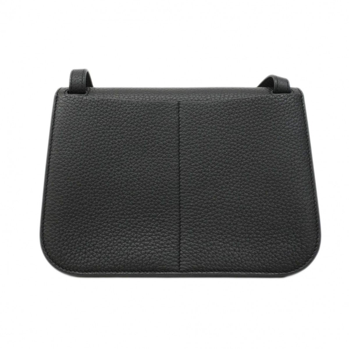 Hermes Handbag Halzan 25 Taurillon Clemence Black Silver — view 8