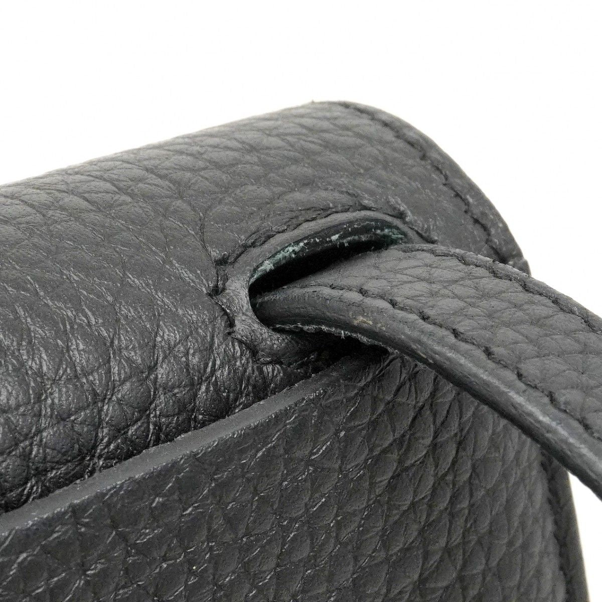 Hermes Handbag Halzan 25 Taurillon Clemence Black Silver — view 7