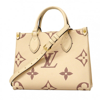 Louis Vuitton Handbag Monogram Empreinte Bicolor On The Go PM Cles Bois Droz