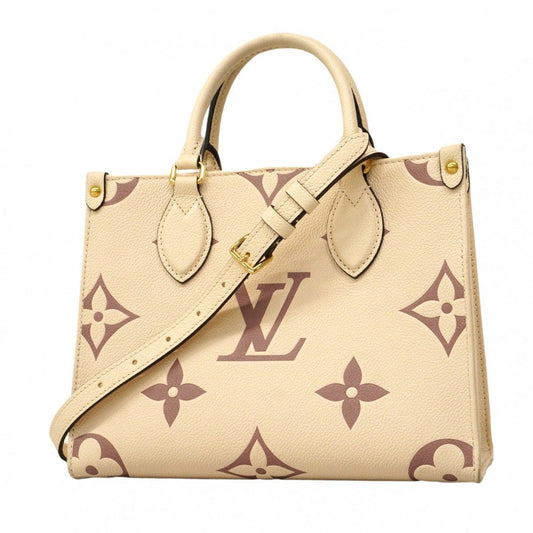 Louis Vuitton Handbag Monogram Empreinte Bicolor On The Go PM Cles Bois Droz