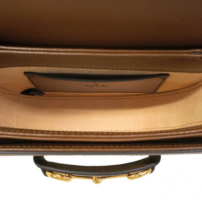 Gucci Shoulder Bag GG Supreme Horsebit Beige Brown Gold — view 4