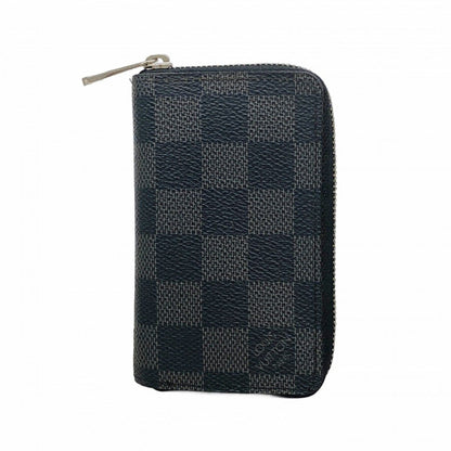Louis Vuitton Coin Case Damier Graphite Zippy Purse Gray Black Cles
