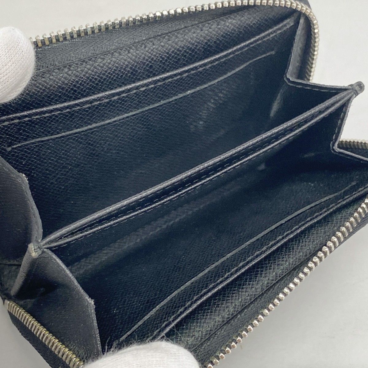 Louis Vuitton Coin Case Damier Graphite Zippy Purse Gray Black Cles — view 3