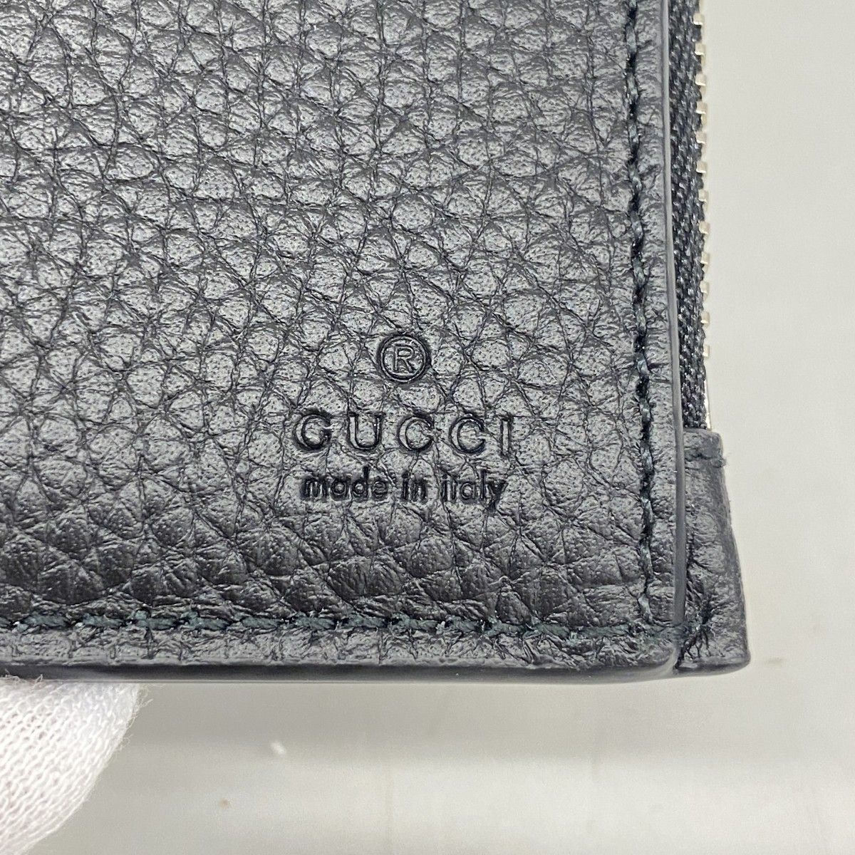 Gucci Wallet Leather Black Silver — view 4