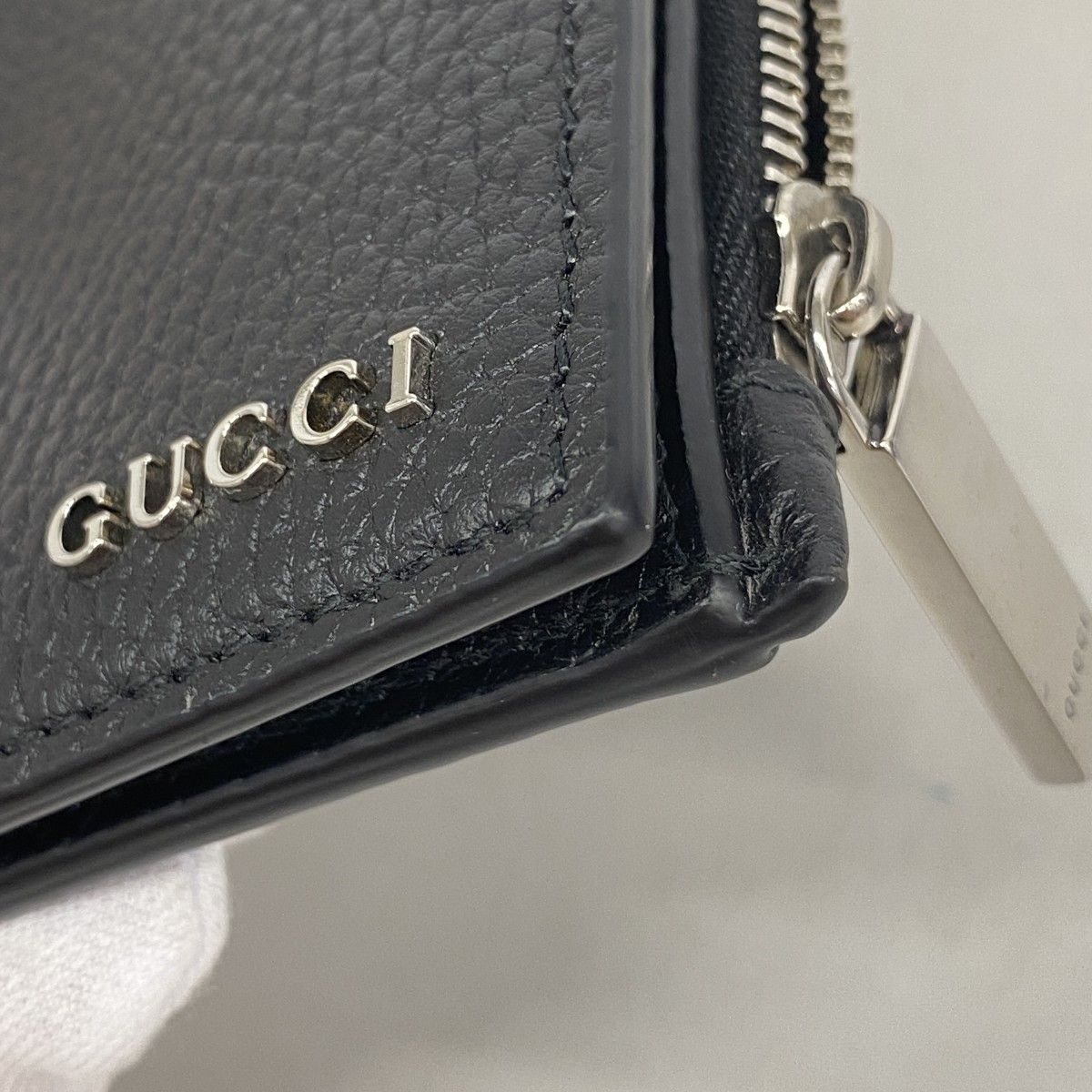 Gucci Wallet Leather Black Silver — view 5