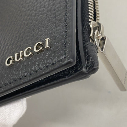 Gucci Wallet Leather Black Silver — view 5