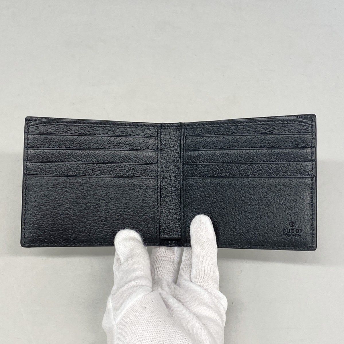 Gucci Wallet GG Marmont Leather Black Gold — view 3