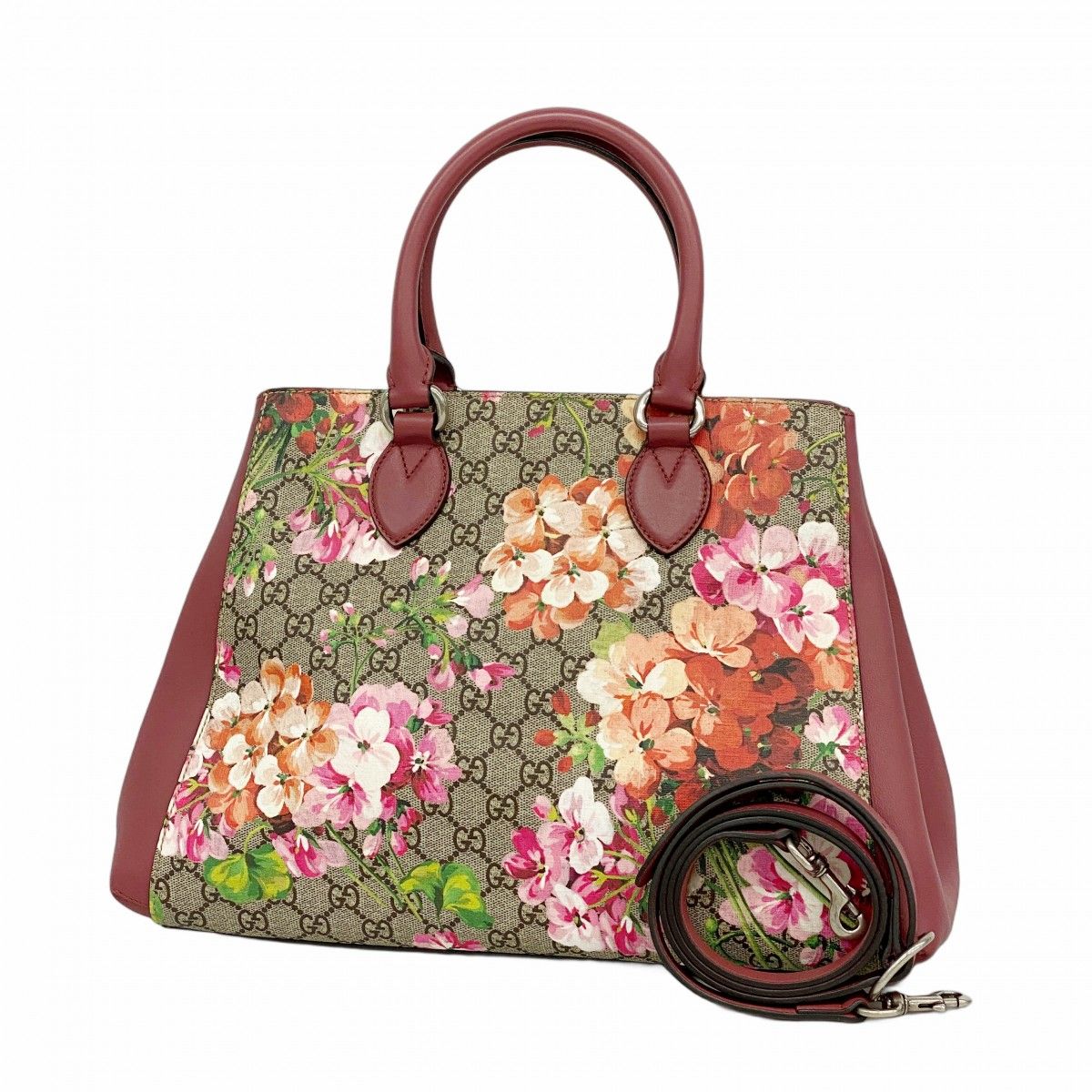 Gucci Handbag GG Blue Mus Beige Pink Silver 2-Way Bag